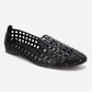 SILVA - Black Genuine Leather Jeweled Ballet Flat (Women)