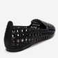 SILVA - Black Genuine Leather Jeweled Ballet Flat (Women)