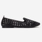 SILVA - Black Genuine Leather Jeweled Ballet Flat (Women)
