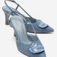 LEVIA - Blue Straw-Textured Accessory Stiletto Pump (Women)