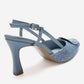 LEVIA - Blue Straw-Textured Accessory Stiletto Pump (Women)