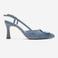 LEVIA - Blue Straw-Textured Accessory Stiletto Pump (Women)