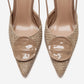 Levia - Taupe Woven-Textured Accessory-Detail Stiletto Heel Pump (Women)