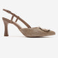 Levia - Taupe Woven-Textured Accessory-Detail Stiletto Heel Pump (Women)