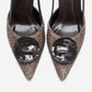 Levia - Brown Woven-Textured Accessory-Detail Stiletto Heel Pump (Women)