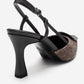 Levia - Brown Woven-Textured Accessory-Detail Stiletto Heel Pump (Women)