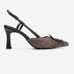 Levia - Brown Woven-Textured Accessory-Detail Stiletto Heel Pump (Women)