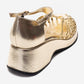 BARRY - Gold Wedge Sandal (Women)