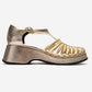 BARRY - Gold Wedge Sandal (Women)