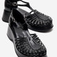 BARRY - Black Wedge Sandal (Women)