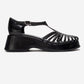 BARRY - Black Wedge Sandal (Women)