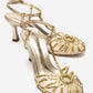 Gerald - Gold Genuine Leather Woven Strap Stiletto Pump (Women)