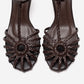 Gerald - Brown Genuine Leather Woven Strap Stiletto Pump (Women)