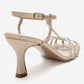 Gerald - Beige Genuine Leather Woven Strap Stiletto Pump (Women)