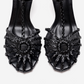 Gerald - Black Genuine Leather Woven Strap Stiletto Pump (Women)