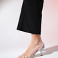 Nelson - Silver Transparent Backless Pointed Toe Stiletto (Women)
