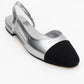 Lujo - Silver Backless Ballet Flat (Women)