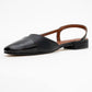 Lujo - Black Backless Ballet Flat (Women)
