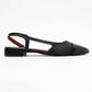 Lujo - Black Backless Ballet Flat (Women)