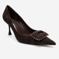 REBEL - Brown Patterned Genuine Leather Stiletto Pump (Women)