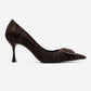 REBEL - Brown Patterned Genuine Leather Stiletto Pump (Women)