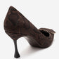 REBEL - Brown Patterned Genuine Leather Stiletto Pump (Women)