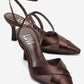 ESTELA - Brown Genuine Leather Stiletto Pump (Women)