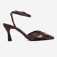 ESTELA - Brown Genuine Leather Stiletto Pump (Women)