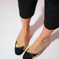 Lujo - Gold Backless Flat Ballerina (Women)