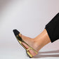 Lujo - Gold Backless Flat Ballerina (Women)