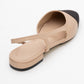 Lujo - Beige Backless Flat Ballerina (Women)