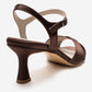 MELIN - Brown Satin Cross Strap Stiletto Pump (Women)