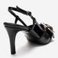 NOEN - Black Buckle Pointed Toe Stiletto Pump (Women)