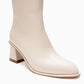 Maura - Off-White Genuine Leather Block Heel Boot (Women)