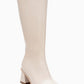Paradis - Off-White Genuine Leather Block Heel Knee-High Boot (Women)
