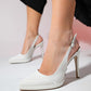 Santa - Ecru Platform Heel Pointed Toe Shoe (Women)