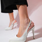 Santa - Ecru Platform Heel Pointed Toe Shoe (Women)