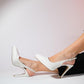 Santa - Ecru Platform Heel Pointed Toe Shoe (Women)