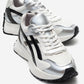 CALINA - Silver Black White Sneaker (Women)
