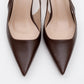 Marten - Brown Pointed Toe Backless Stiletto (Women)