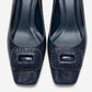 VELORA - Navy Buckled Block Heel Shoe (Women)