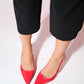 Marten - Red Pointed Toe Slingback Stiletto (Women)