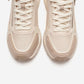 ROCCA - Beige Zip-Detail Genuine Leather Sneaker (Women)