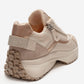 ROCCA - Beige Zip-Detail Genuine Leather Sneaker (Women)