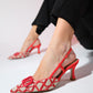 Boiro - Red Slingback Heeled Shoe (Women)