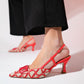 Boiro - Red Slingback Heeled Shoe (Women)