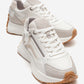 ROCCA - White Zip-Detail Genuine Leather Sneaker (Women)