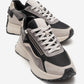 ROCCA - Black Zip-Detail Genuine Leather Sneaker (Women)
