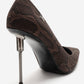 CARLAS - Brown Patterned Stiletto Pump (Women)