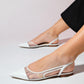 Stephen - White Pointed Toe Flat Sandal (Women)